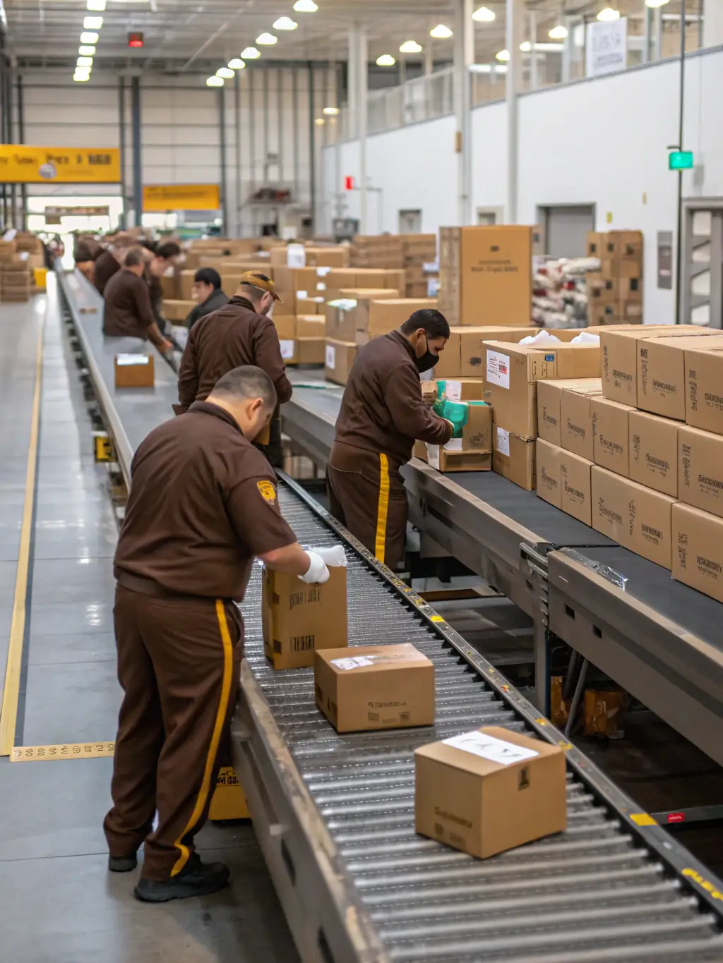 Workers efficiently picking and packing orders in a well-organized fulfillment center, showcasing Flyght Logistics' order fulfillment capabilities.